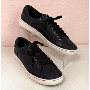Born Leather Sneakers Mens 9M Black Lace Up White Sole Comfort‎ Style Casual